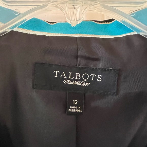Talbots Striped Retro 2 Button Casual Blazer 12 Everyday Jacket - Picture 3 of 4